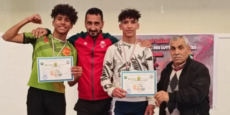 Jeunes du Kawkab de Marrakech sacrés champions du Maroc en lutte